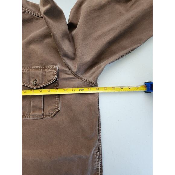 CC Filson Jack Shirt Jacket C.C. Brown Black Cotton Nylon Heavy Thrashed - Picture 4 of 11